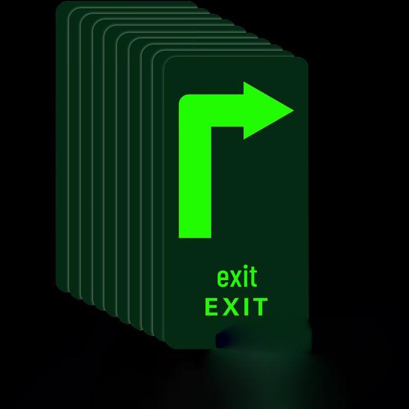 Lijiu Luminous Right Turn Safety Exit Floor Decal
