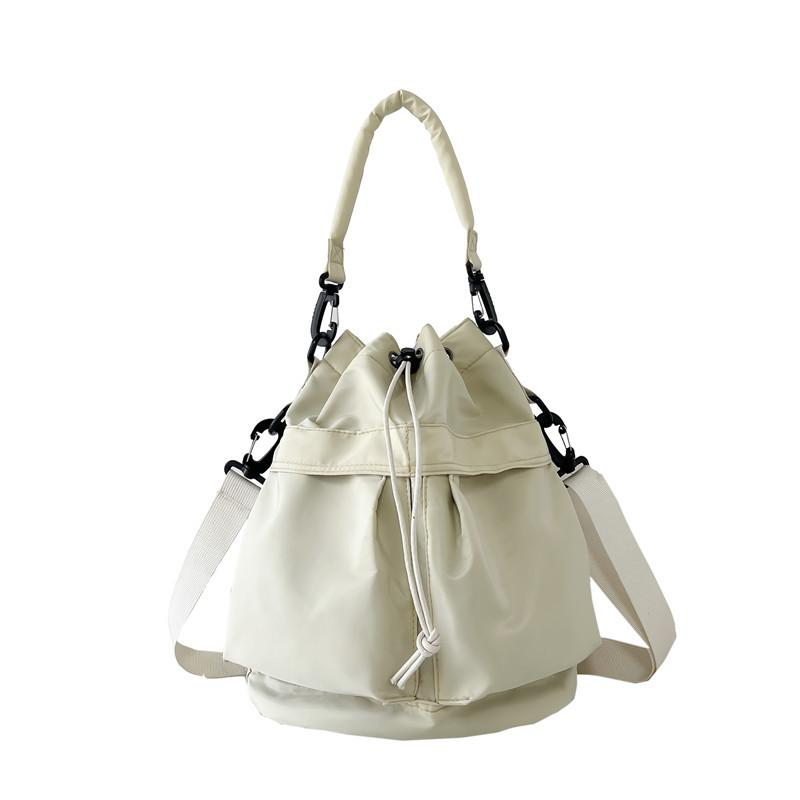 

Large Capacity Crossbody Bags for Women Retro Designer Fashi Shoulder Handbags Leisure Students All-match Versatile Bucket Bag бежевый