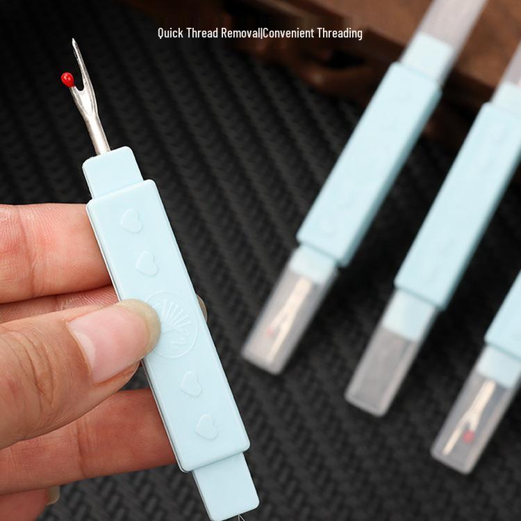 Dual-End Needle Threader & Seam Ripper - Multifunctional Sewing Tool for Cross Stitch & Elderly Use
