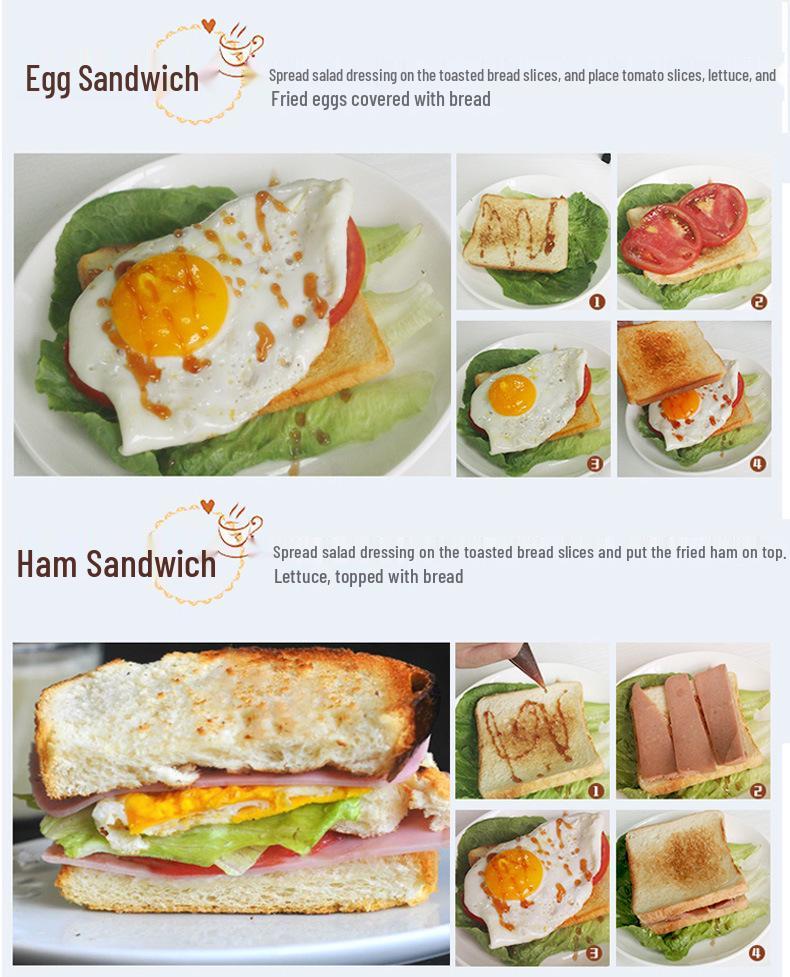 3D Heating Toaster & Sandwich Maker: Automatic Home Breakfast Machine