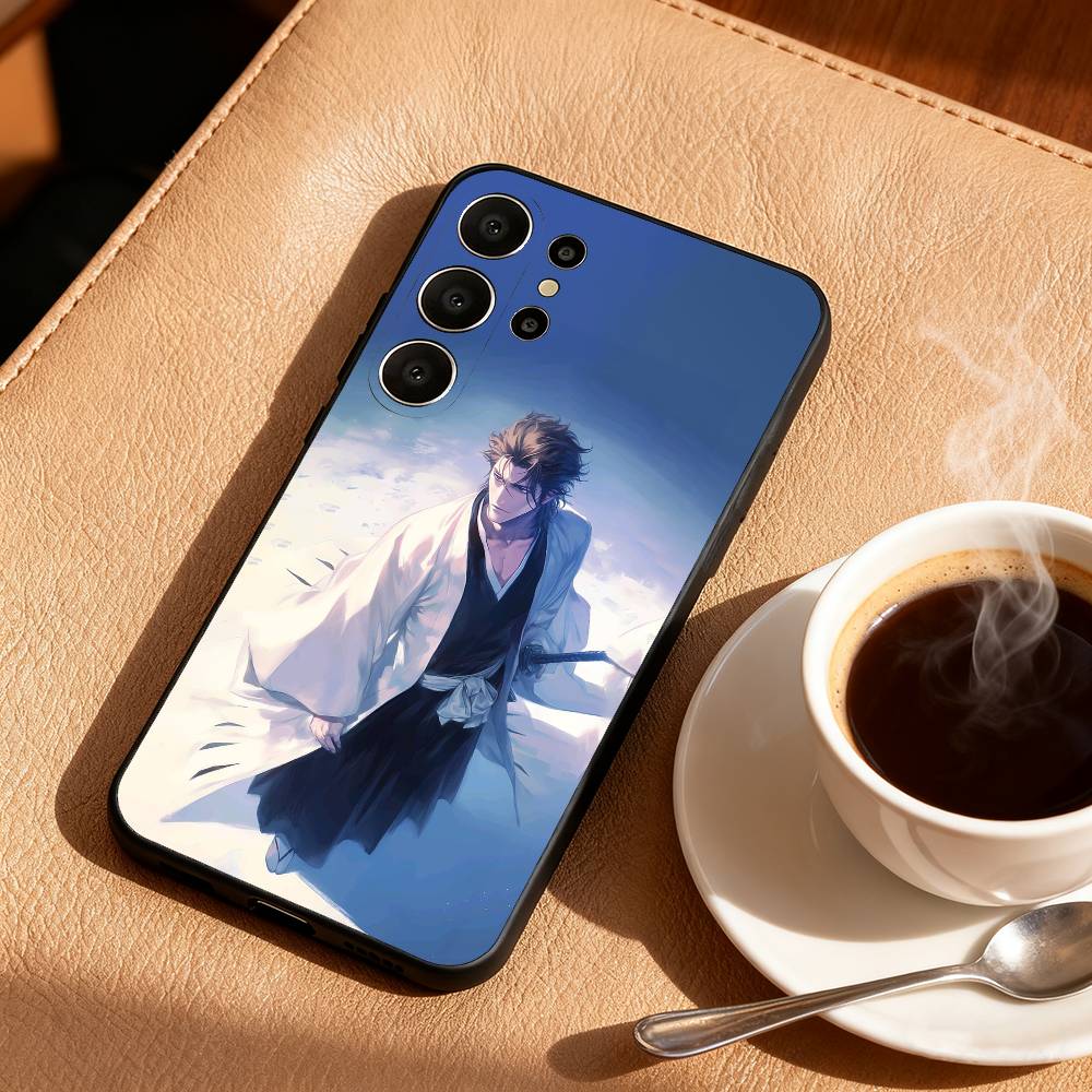 B-Bleach Anime Aizen Phone Case For Samsung S26,S25,S24,S21,S22,S23,S30,Ultra,S20,FE,Lite,10,9,Black Cover