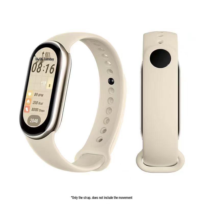 

Металевий силіконовий ремінець ZhiDai зі структурою під дерево для Xiaomi Mi Band 8/9 - Модний змінний ремінець для чоловіків та жінок. Metal Head Grain Wristband for Mi 8/9