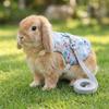Adjustable Guinea Pigs Vest Flower Pattern Walking Harness Pet Harness and Leash  Outdoor Use