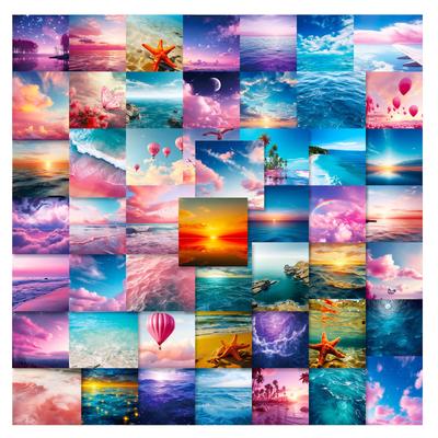 50 Star Sea Stickers Temuins Wind Girl Heart Healing Scenic Stickers