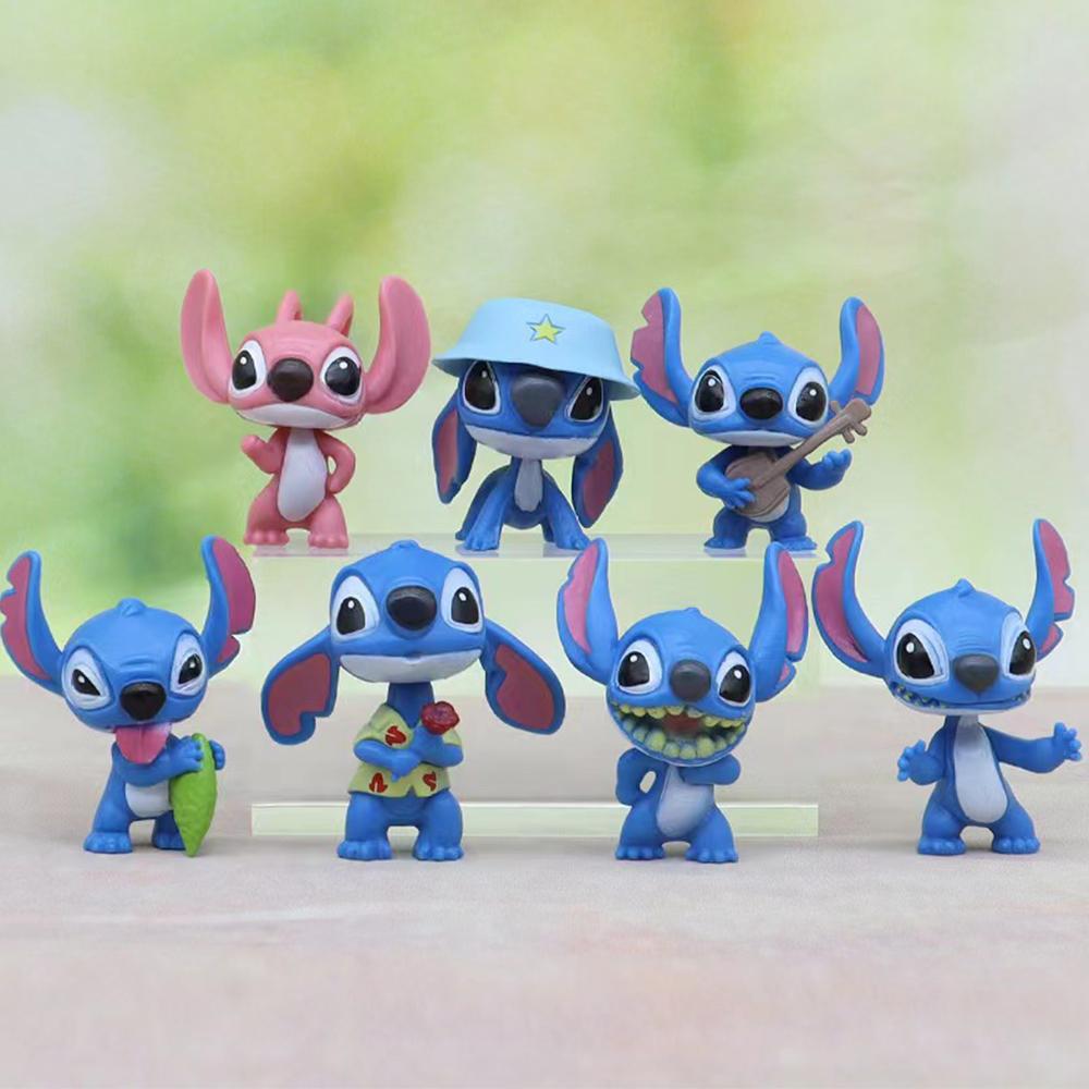 10 ks Deluxe figurková sada Lilo a Stitch pro párty a domácí dekoraci