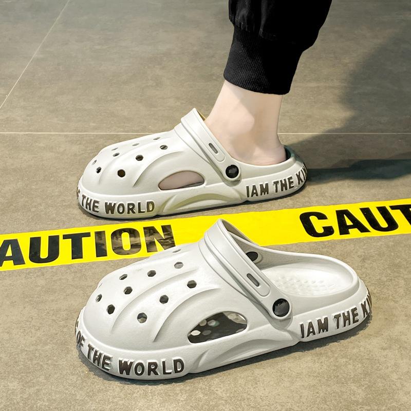 Hole shoes men's summer fashion casual bag head drag sports new garden shoes men's outdoor wear beach shoes men's tide