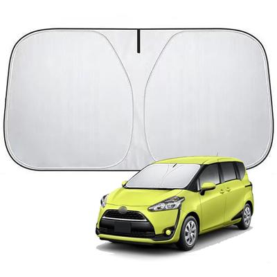 Toyota Sienta 170 Serisi Temmuz 2015 Ağustos için Ön Cam Güneşliği, Yüksek Isı UV Işığına Karşı Özel Tasarım Araba Güneşliği, Saklama Alanlı Katlanabilir Tasarım