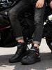 Men's Leather Ankle Motorcycle Riding Boots - Protective Adventure Footwear
