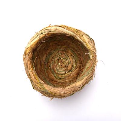 Handgemachte Stroh Vogel Nest Papagei Warme Pet Schlafzimmer Hof Vogel Käfige Schmuck