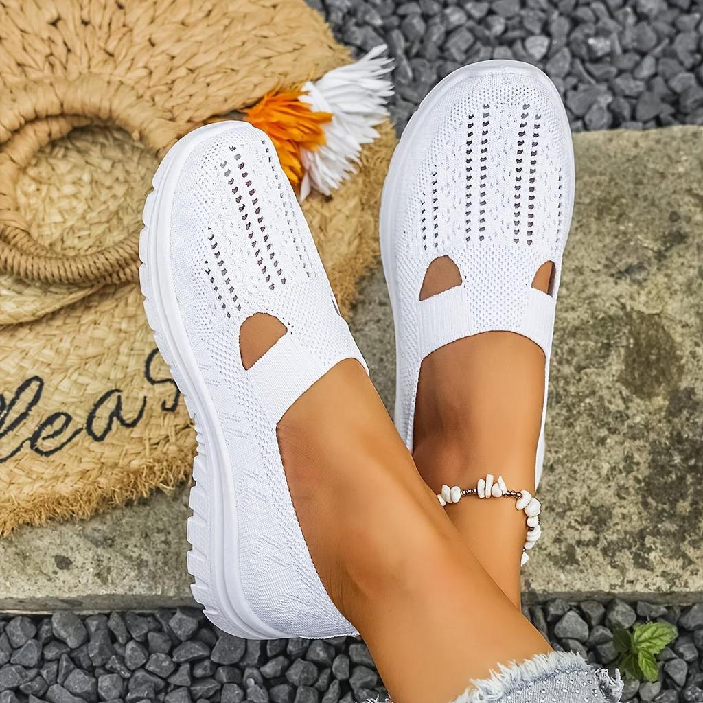 Chaussures Décontractées en Mesh Léger et Respirant, Faciles à Enfiler, Parfaites pour le Printemps et l'Été, Polyvalentes et Confortables, Comme des Baskets Blanches., Chaussures pour Femmes