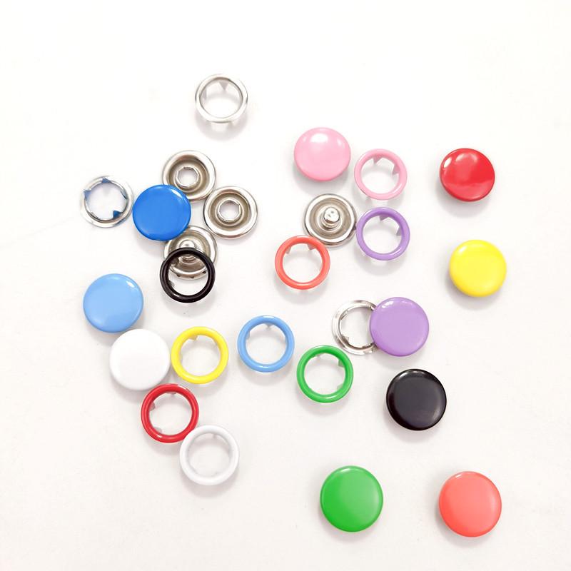Five-Prong Colorful Snap Fastener Set with No-Sew Installation Tool
