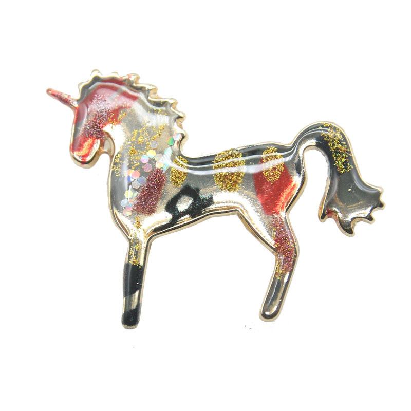 

Креативный дизайн бренда, окрашенная эмалью, брошь в виде лошади, животное, троянская булавка, женщина, ребенок, аксессуары, броши, подарок