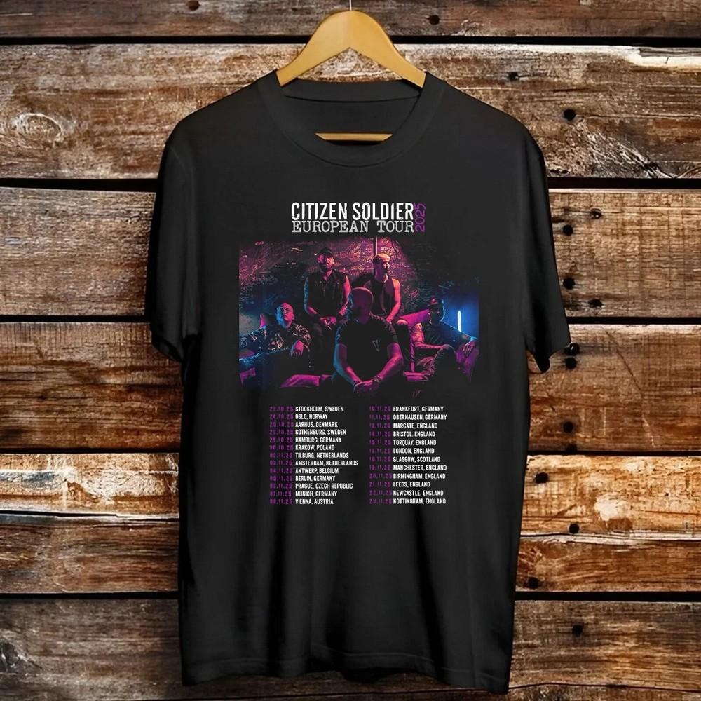 Citizen Soldier Band Secret Songs European Tour T Shirt Full Size S-5XL Unisex T-Shirt XXXL