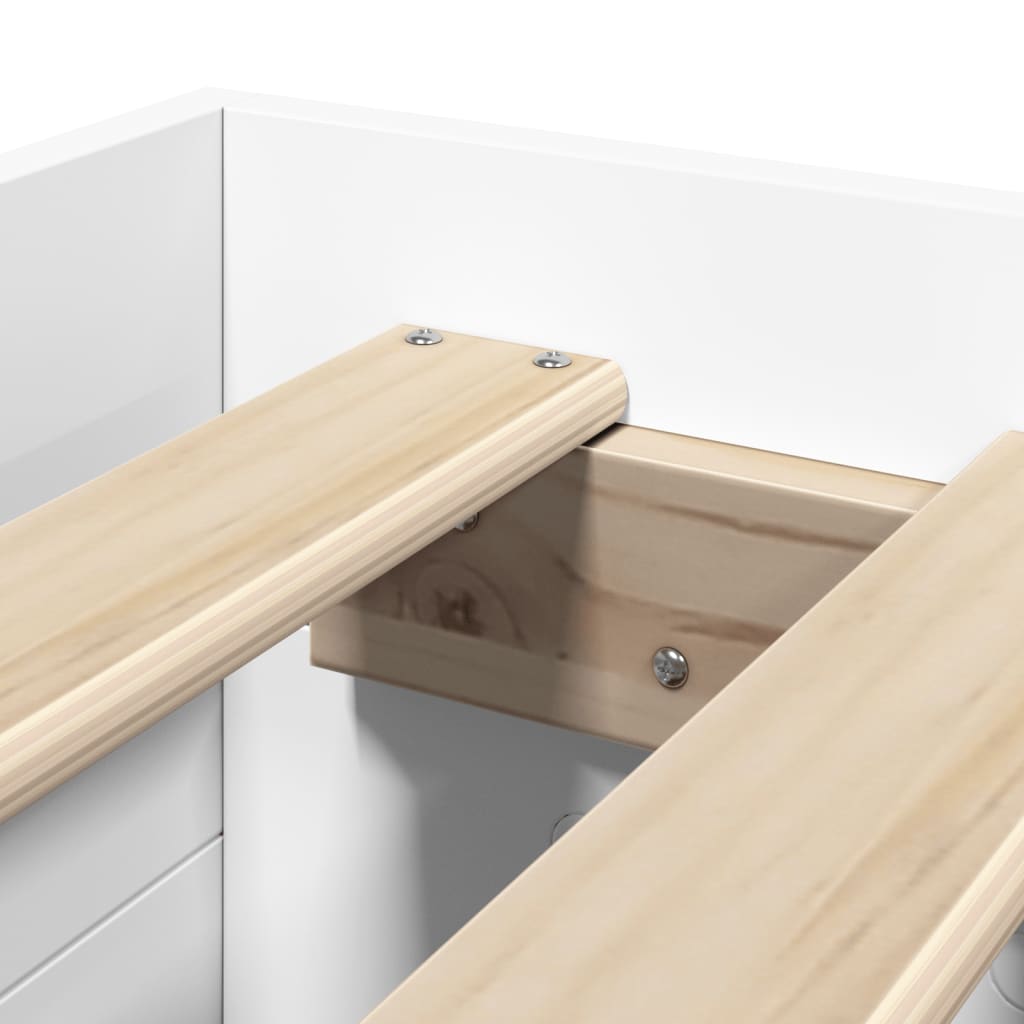 Bed Frame White 90x190 cm Particleboard
