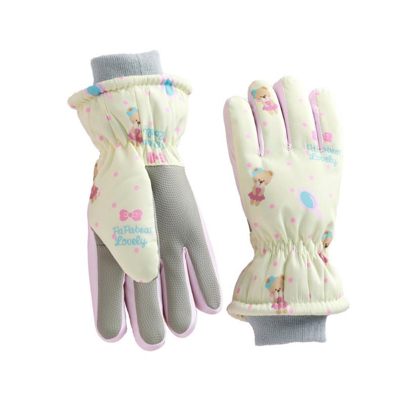 Children's Ski Gloves Winter Boys Season Cycling Girls Outdoor Fleece Thickened Water-proof Windproof Cold-resistant Gloves