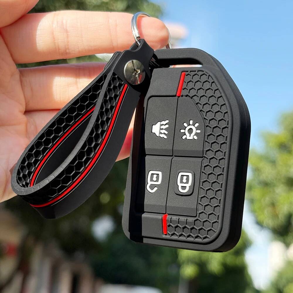 For Volvo Fh 460 540  Evro 6 Fm Fh16 Fh 460 Silicone Car Remote Key Caps Fob Case Cover With Keychain Holder