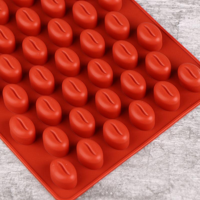 1pcs 55 Cavities Coffee Bean Silicone Candle Mold DIY Soap Resin Making Mould Chocolate Ice Jelly Baking Tool Cake Decor Gifts