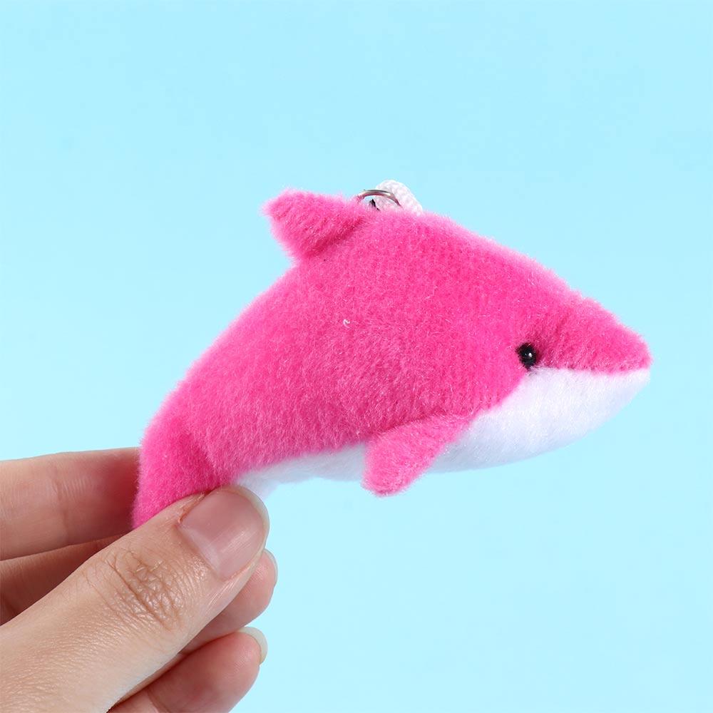 5 st Färgglad Telefon Nyckelring Tecknad Delfin Docka Gosedjur Födelsedagskalas Present Bröllop