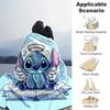 1pc Stitch Printing Blanket - Soft, All-Season Throw for Living Room, Beroom,Personalize Gift with Aorable Cartoon esign