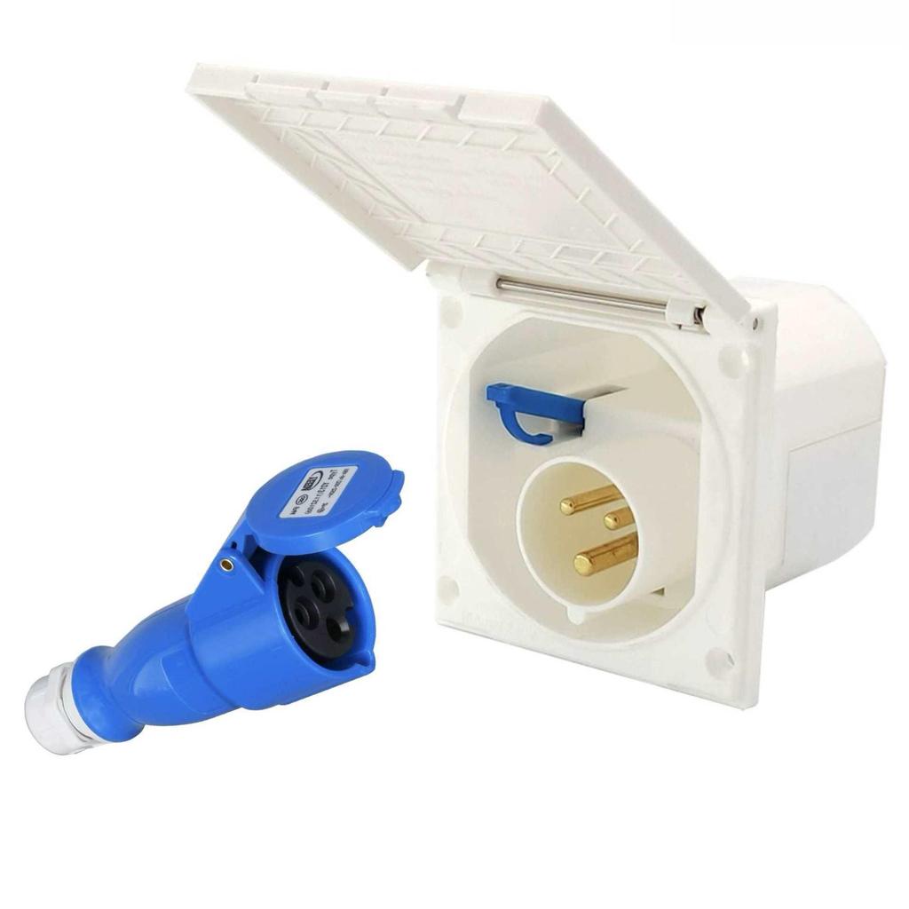 16A RV Power Connection Box - Trailer & Towing Accessories, 220V External Supply & Charging