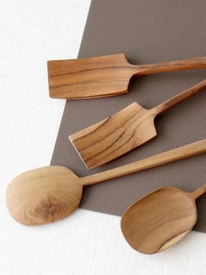 Kamomekitchen Teakwood Mini Cooking Utensils 2 Types