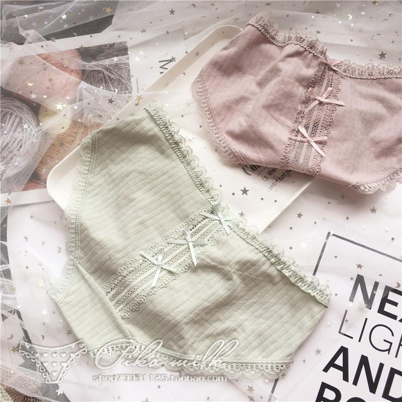 Roztomilá holčičí mašlička boky krajka elastické velké pohodlné nízké dámské kalhotky