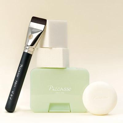 [Picasso] FB11 Close-fitting Base Makeup Set (FB11 Spatula Brush, Latex Sponge 2P, Sponge Case, Brush Cleansing Soap)