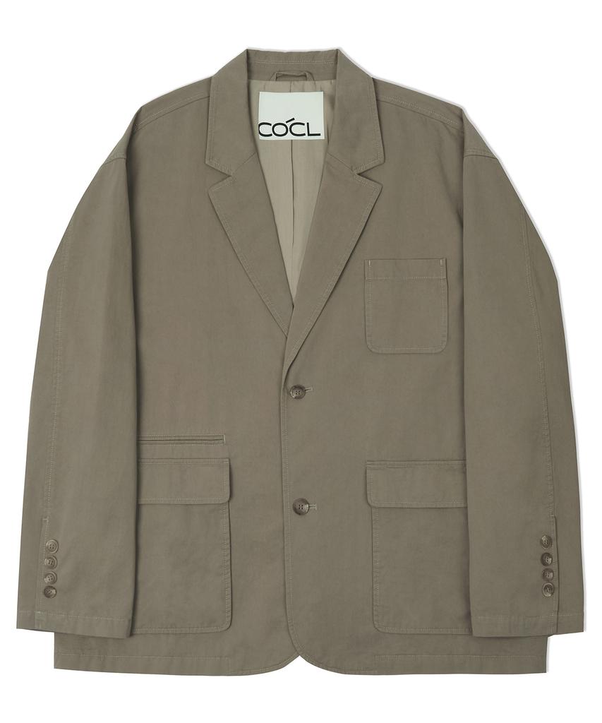 Costume O’Clock Cotton Loose Fit Washed Blazer Beige Coosjk039Beige