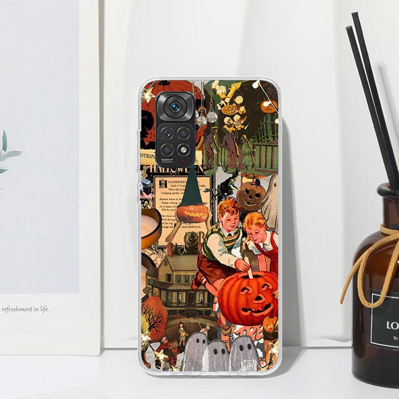 October Fall Halloween Spooky Pumpkin Phone Case For Xiaomi Redmi Note 15 13 14S 14 Pro Plus 12S 11S 10S 12 11E 10 11T Art Funda