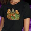 T-Shirt Women Dogs Playing Billiards Motif Cotton Size S To 3XLWill Open In a New Window or Tab