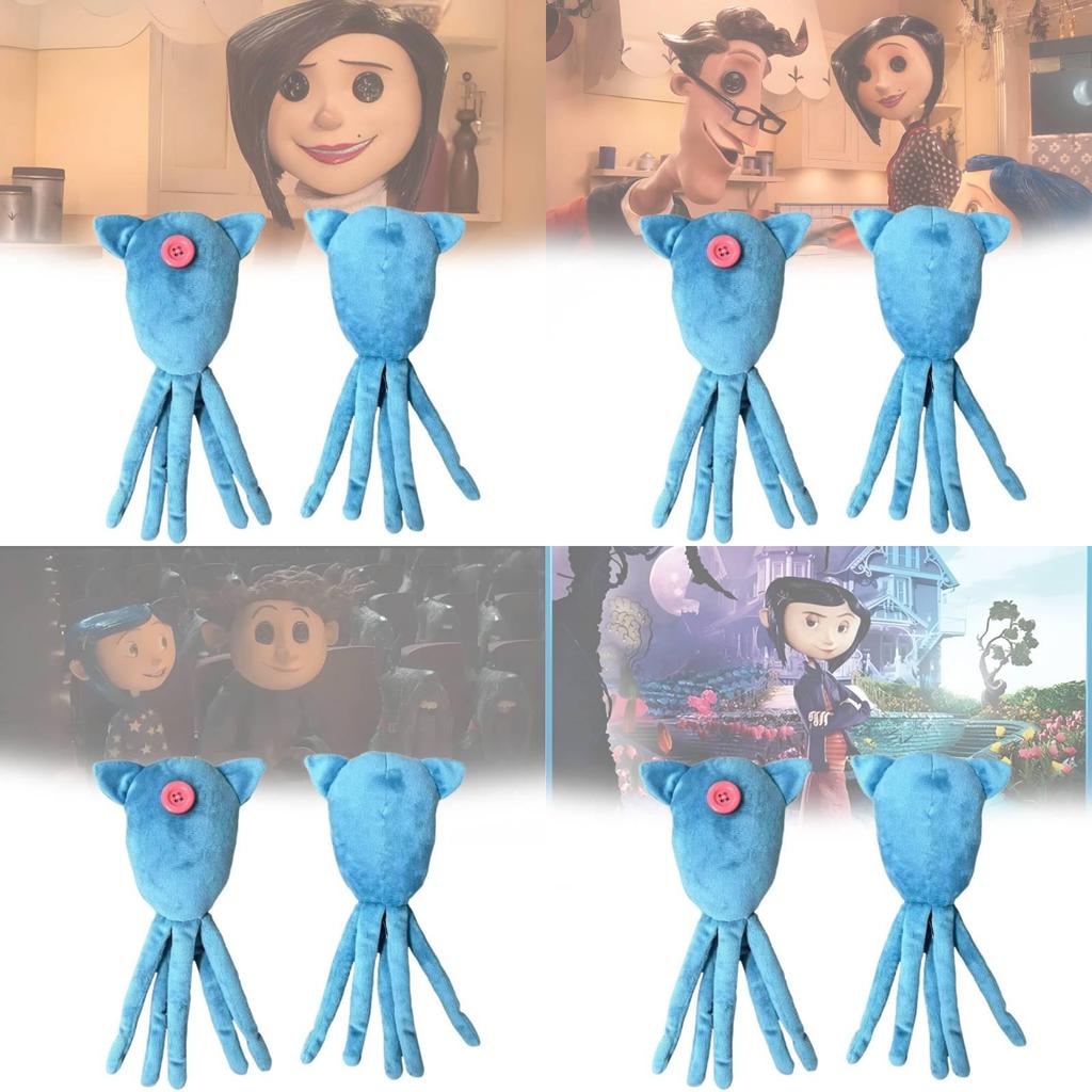Entzückende Coraline Tintenfisch Plüschpuppe mit weichem Kristall-Samtmaterial für Kinder