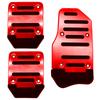 Universal Car Interior Parts Aluminum Automatic Gear Gas Brake Accelerator Non-Slip Foot Pedal Pad Cover Trim Blue/Red/Silver