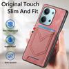 Phone Case For Xiaomi Redmi 15C 4G (EU) (173mm)/15C 5G (EU) (173mm) Retro Jean Cloth Texture Leather Back Cover with Card Holder