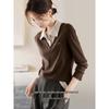Women's Retro Melard Colorblock Patchwork Shirt