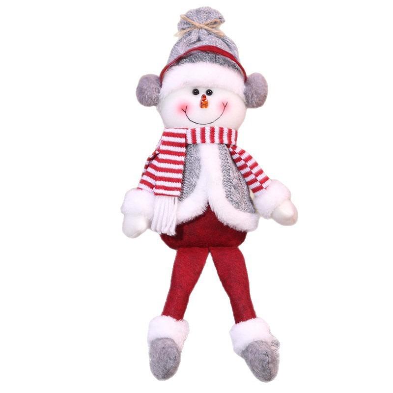New Christmas Doll Decorations Christmas Knitted Long-legged Sitting Doll Old Man Snowman Elk Tabletop Ornament