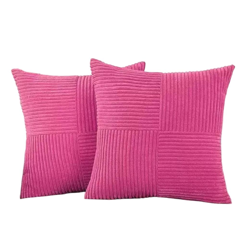 Corduroy Throw Cover - Color Design for Living Room Sofa Cushion
