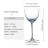 CT2701 CRISON Nick and Nora Coupe Cocktail Glasses - Handblown Small Plain Vintage Coupe Glass To Serve a Manhattan, Martini