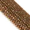1 Strand 3 4 6 8 10mm Rondelle Faceted Crystal Beads Brown Glass Loose Beads For DIY Jewelry Making Necklace Bracelets Supplies