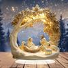 Flat Acrylic Christmas Moon House Exquisite Home Decoration Can Stand Tabletop Decoration Bedroom Living Room Decoration