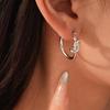 Stainless Steel Knotted Round Ear Cuffs: Elegant and Versatile High-End Jewelry