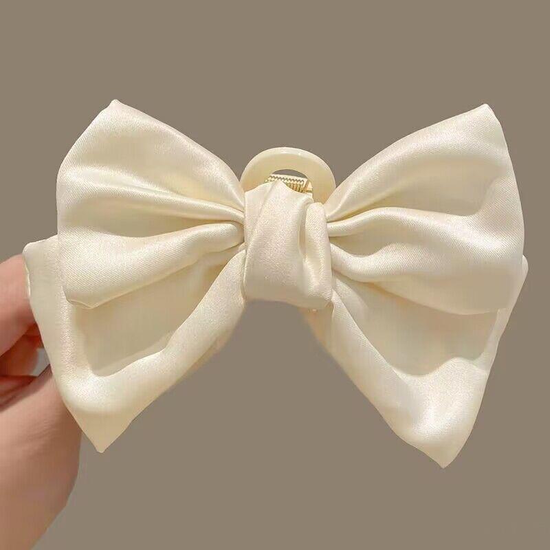 

Женская мода, заколки для волос с бантом, элегантный зажим для хвоста, корейский большой атласный зажим для волос в виде акулы, повязка на голову с когтями, новые изысканные аксессуары для волос