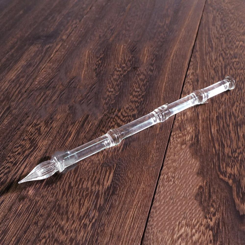 

Calligraphy Dipping Pen Reusable Fountain Pen Student Glass Dip Pen Back To School прозорий