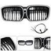 Double Slat Black Front Kidney Grill Grille Fit BMW IX3 G08 LCI 2022-2024