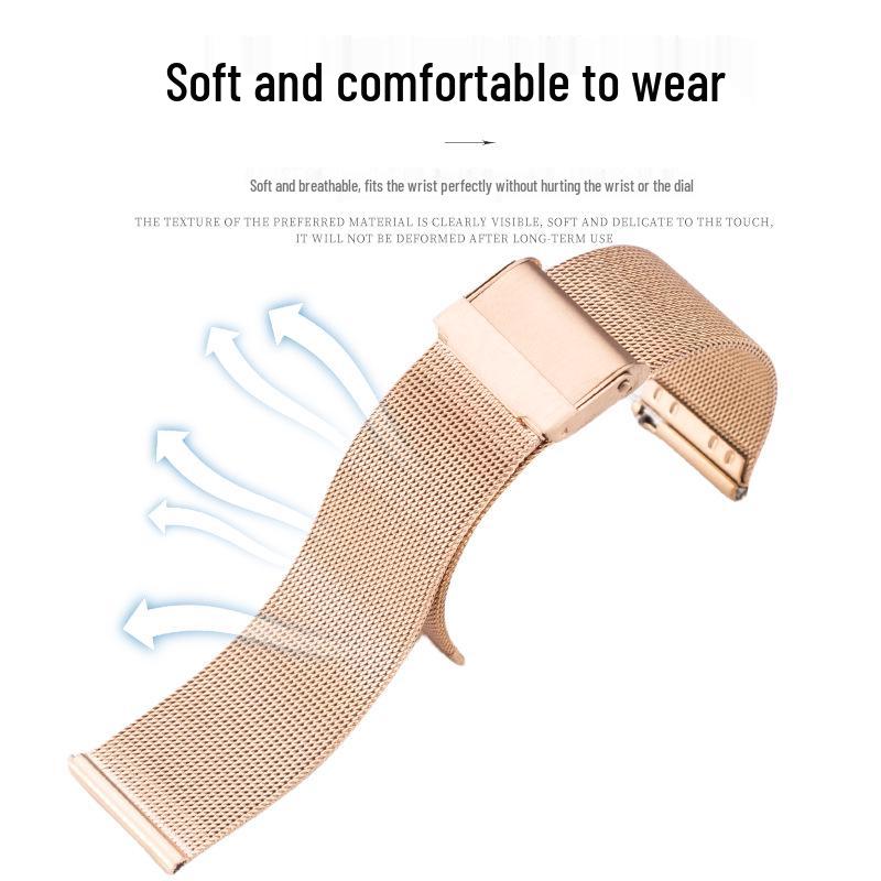 Stainless Steel Milanese Mesh Strap for Apple iWatch & Huawei GT4