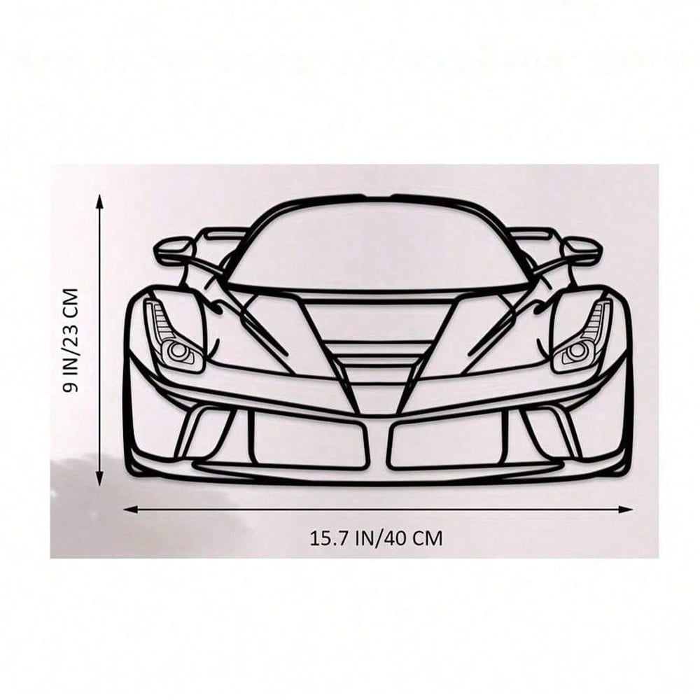 1Pc Metal Wall Art Car Sign 15.75x6.32 Inch Creative Modern Home Decor Gift