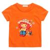 Camiseta Infantil de Algodón 100% Fresa con Pastel Estampado de Dibujos Animados Retro Camisetas Lindas de Manga Corta Casual Cuello Redondo Tops para Niños Camiseta de Anime de Verano
