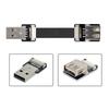 Cablecc USB Male to Female Extended Data Flat Slim FPC 200CM for and Printers 2.0 Type-A Cable, FPV, Disks, Scanners,