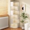 Triangular Corner Shelf Cabinet: Simple Storage for Bedroom and Living Room