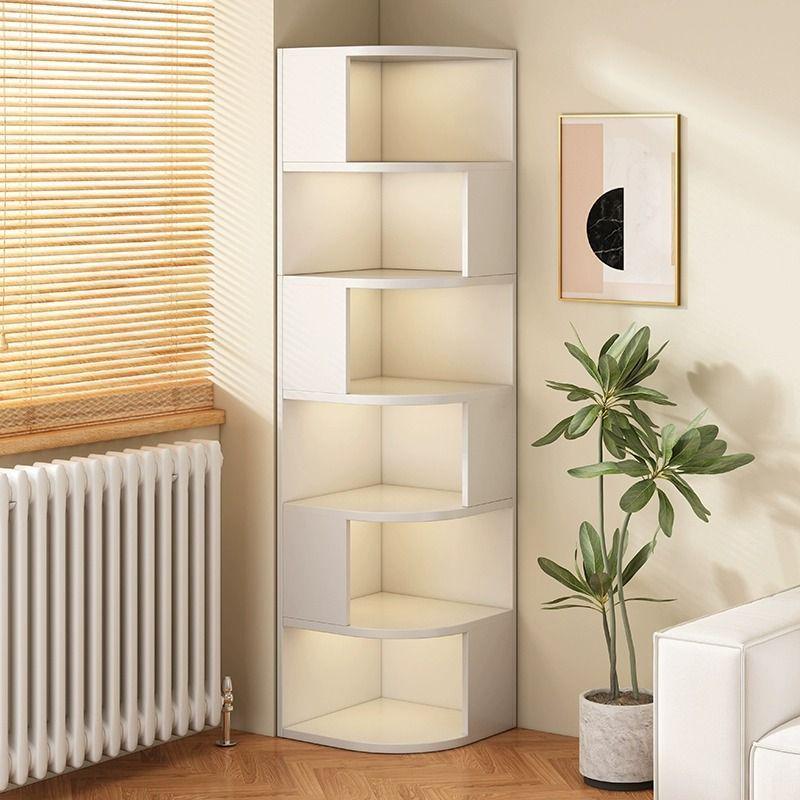 Triangular Corner Shelf Cabinet: Simple Storage for Bedroom and Living Room