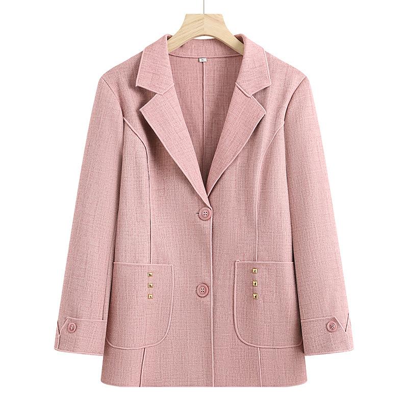 

Повседневный универсальный блейзер шорты новый весенний костюм 5XL розовый